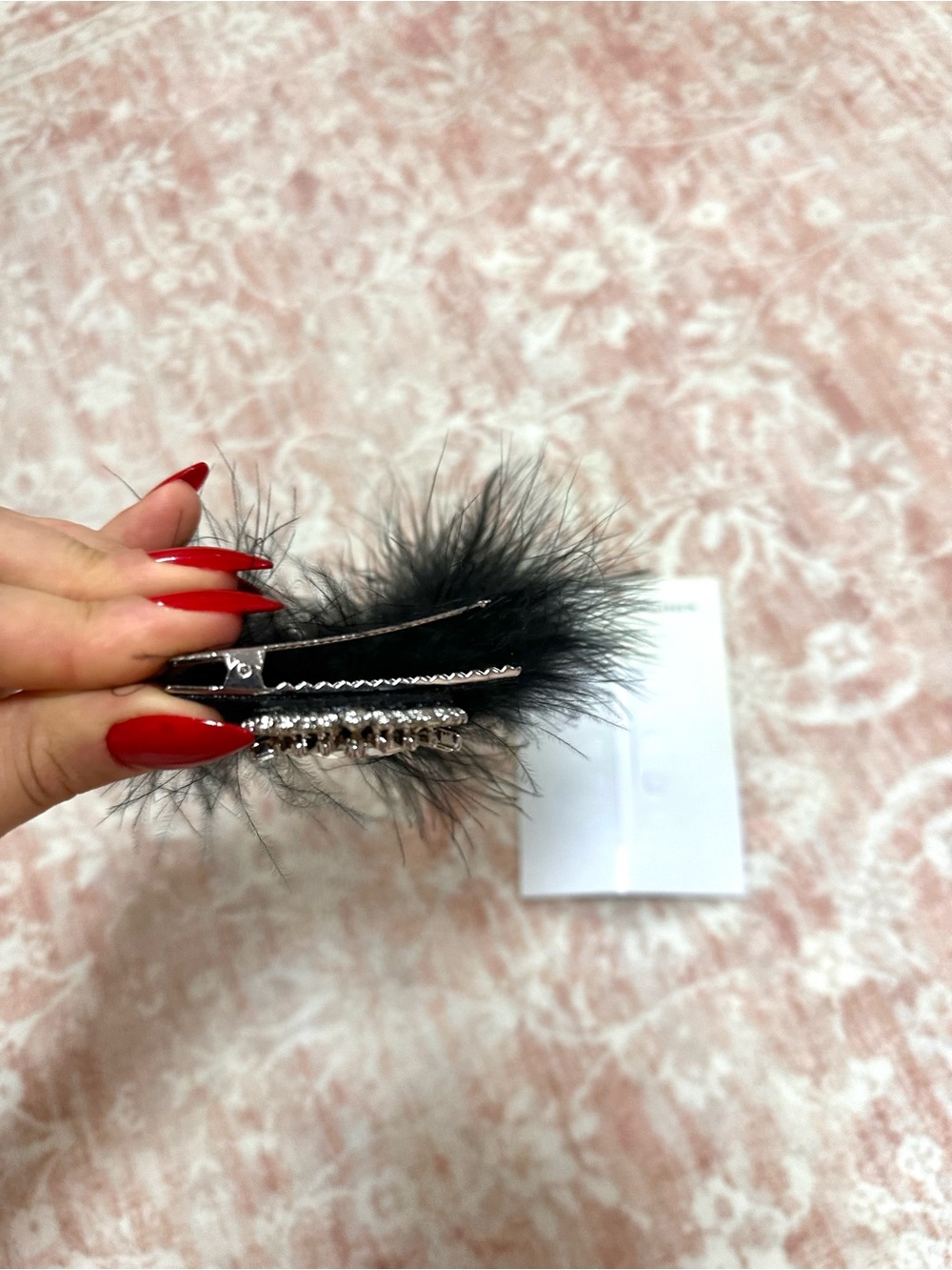 NWT 🖤 White House Black Market Crystal Hair Clip - Picture 4 of 5